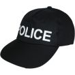 Police Cap with Printed Logo - Black