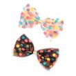 Polka Dot Net Hair Bow with Beak Clip - 13.5cm
