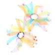Rainbow Chiffon Windmill Hair Elastics With Stars - 4mm x 4.5cm
