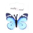 Fabric Butterfly with Black Beak Clip  - Assorted - 4.5cm