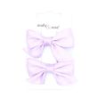 Satin Fabric Hair Bows with Beak Clips - Assorted - 6cm