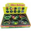 Sparky's Round Glass "Rasta Leaf" Ashtray - Assorted (10 x 10 x 3.8 cm)