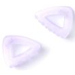 2pcs Triangle Translucent Plastic Hair Clamps - Assorted - 4cm