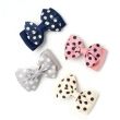 Polka Dots Hair Bow Clip and Sleepies Set - 7cm 