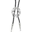 Vintage Western Ram Skull & Horseshoe Bolo Tie