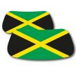 wholesale Jamaica Flag Face Sticker - Pack of 2 Stickers 