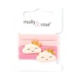 4pcs Assorted Jersey Hair Elastics Ponios - Rainbow, Unicorn & Flamingo Designs