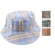 Reversible Bucket Hat Tartan Design - Assorted Colours