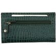 Wholesale Ladies Leather Key Holder Purse With Stud Closure Button - Green