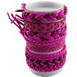Wholesale Leather Bracelet - Pink Design (12 Pieces)