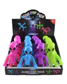 Alien Light Up Pop Tube - Assorted Colours 