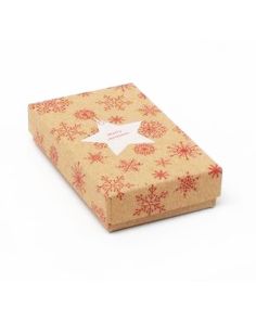 Wholesale Kraft Gift Box With White Star Print - 8x5x2cm 