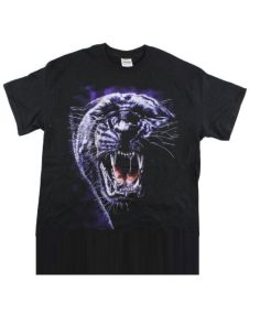 Wholesale Gildan Tiger Print Design Black T-Shirt - Medium