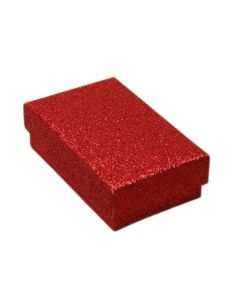 Wholesale Red glitter gift box 8.5x5.5x3cm