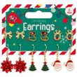6 Pairs Christmas Earrings - Assorted