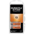 6pcs Duracell 13 (PR48) Zinc-Air Hearing Aid Batteries - 1.45V