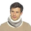 Adults Fairisle Knit Ted Neckwarmer - Cream & Black - 12 Pack