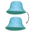 Adults Reversible Bucket Hat - Light Turquoise