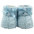 Nursery Time Knitted Baby Boots-Sky