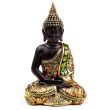 Wholesale Black & Orange Gold Thai Buddha Contemplation 21cm 
