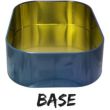 Blue Leaf Tin Storage Box with Removable Tray Lid (18cm x 14cm)