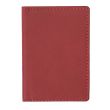 Leather Bus Pass Credit Card Holder RFID Blocking - Red 