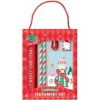 Christmas Stationery Set with Pencils, Sharpener, Eraser, Ruler & Notebook