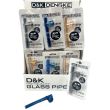 D&K Pastel Colour Glass Pipe -Assorted (10cm)