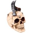 Decorative Skull Ornament with Hammer & Nails - 18cm