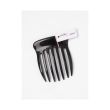 Black Wide Tooth French Side Hair Comb - 7cm