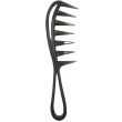 Duralon Wide Tooth Hair Comb with Pointed Teeth - Black - 18.5cm