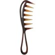 Duralon Wide Tooth Hair Comb with Pointed Teeth - Brown - 18.5cm