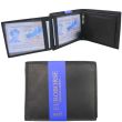 Men's Genuine Leather Fold Closure Wallet - Black