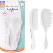 First Steps Baby Comb and Brush Set -  White
