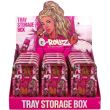 G-ROLLZ  Mini Storage Box Tin with Tray Lid (12.3 x 7 x 3.2cm) - Pink Girl 