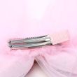 Glitter Rainbow Hair Bow With Fork Clip and Net Veil - Assorted - 9cm