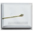 Gold Plated Gem Set 3 Stone Cluster Stud With Chain 