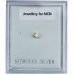 Gold Plated Sterling Silver Round Clear CZ Stud – 3mm