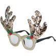Golden Reindeer Christmas Glasses