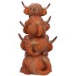 Highland Cow Totem Figurine - 17.5cm