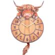Highland Tickin' Cow Pendulum Clock