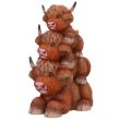 Highland Cow Totem Figurine - 17.5cm