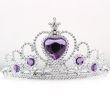 Wholesale Plastic Silver Tiara with Centre Heart Stone - Assorted Colours