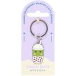 Kawaii Matcha Bubble Tea Enamel Keyring - 7.5cm