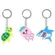 Sea life Theme Silicon Keyrings (5cm) - Assorted Designs