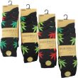 Men's Cotton Rich Leaf Design Socks - (3 Pack)