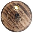 Mango Wood Round Hamsa Ashcatcher