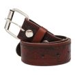 Wholesale Men's Roller Buckle Eagle Embossed Leather Belts 1.5" Wide