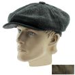 Men's 8 Panel Wool Flat Caps - Assorted Colours & Sizes