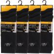 Men's Big Foot Cotton Rich Socks (3 Pack) - Black